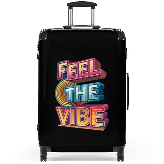 Feel the Vibe – Glitchy 3D Typography Suitcases