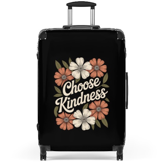 Choose Kindness Flower Boho Vintage Inspiring Suitcases