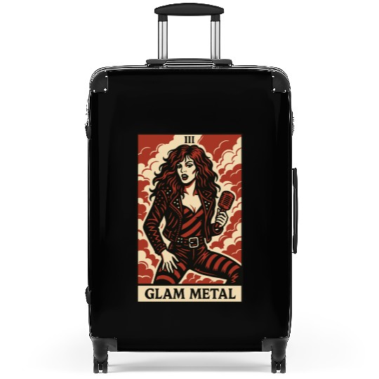 Glam Metal Tarot Card – Fierce, Flashy, and Loud Suitcases