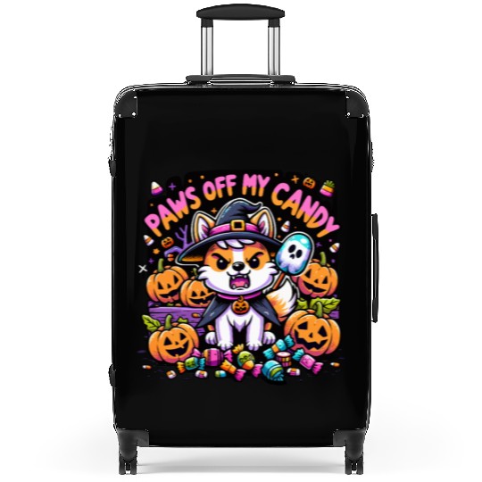 Halloween Welsh Corgi Witch Paws Off My Candy Suitcases