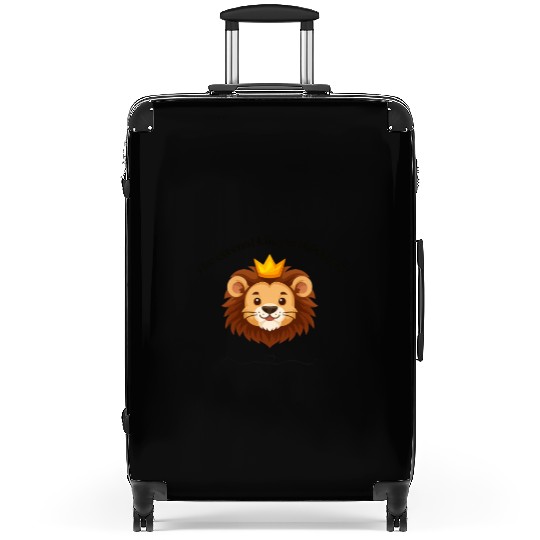 Royal Lion with Heart Motif Suitcases