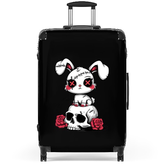 Gothic Bunny on Skull – Cute but Deadly Suitcases