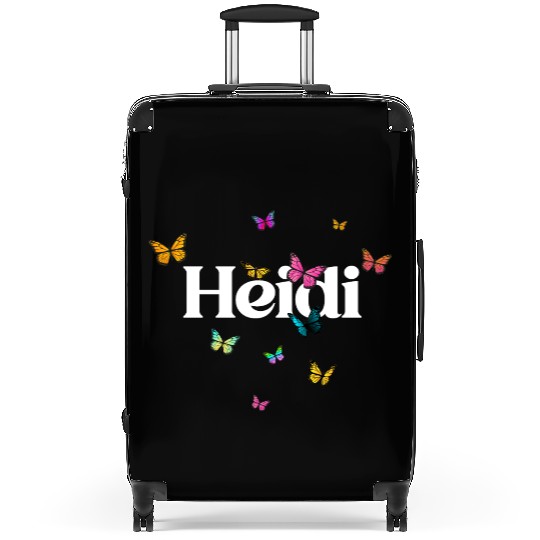HEIDI - beautiful girl name with cute butterflies Suitcases