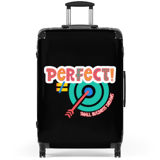 Perfect is NOT the Goal (orange) Suitcases