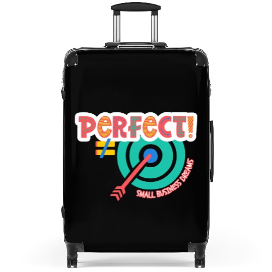 Perfect is NOT the Goal (orange) Suitcases