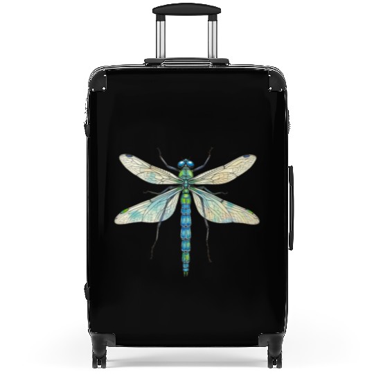 Dragonfly design insect art entomology I love bugs Suitcases