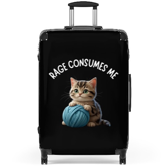 Cute Angry Cat Suitcases
