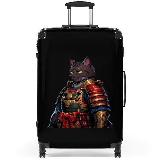 Warrior Cat in Armor Artwork Suitcases