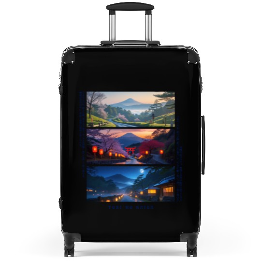 003 - Serene Mount Fuji Nightscapes Suitcases