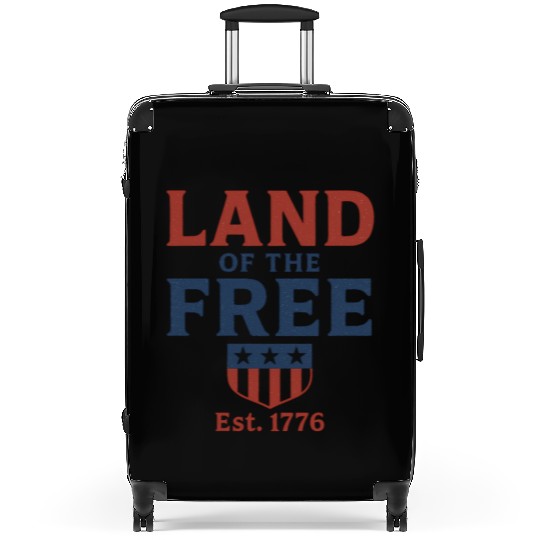 Land of the Free Patriotic Badge Suitcases