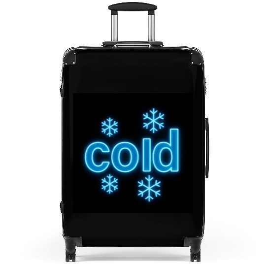 Neon Snowflake Winter Lighting Suitcases
