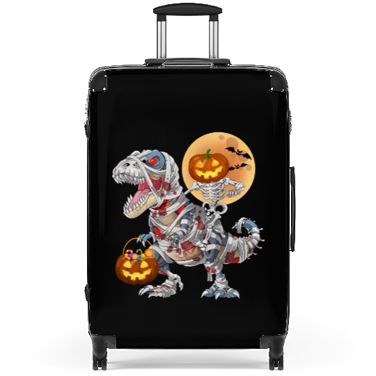Pumpkin Skeleton Riding Zombie Mummy Dinosaur  Suitcases