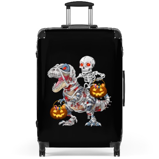 Skeleton Riding Zombie Mummy Dinosaur Halloween Suitcases
