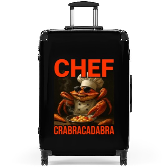 Chef Crabracadabra Suitcases - Meme Magic Crab Chef