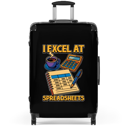 Accounting I Excel At Spreadsheets Bookkeeper Suitcases