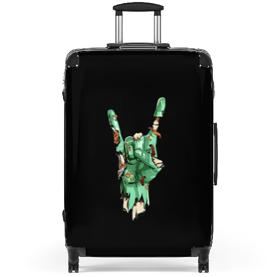 Zombie Hand Rock Sign Zombies Horror Halloween Suitcases