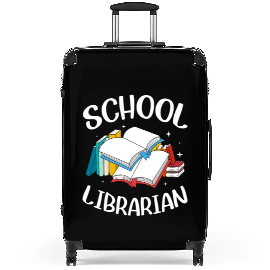 School Library Book Lover School Librarian Suitcases