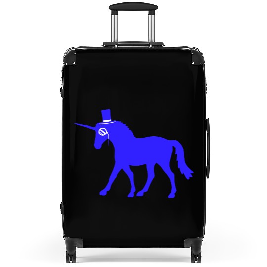 Unicorn Sir Gentleman Mr. Rich Monocle Top Hat Fun Suitcases