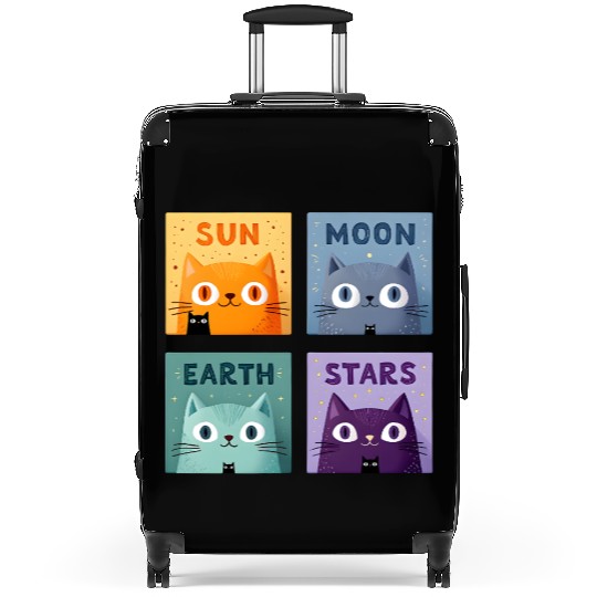 Funny Cat Suitcases | Retro Cat Meme Suitcases