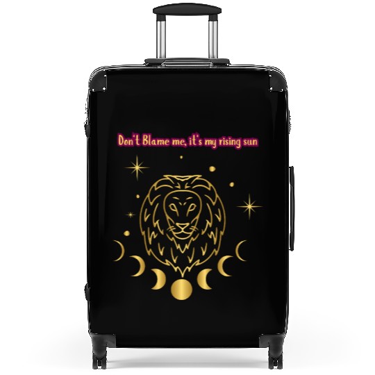 Lunar Zodiac Lion with Celestial Crest Suitcases