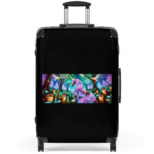 Enchanted Unicorn Forest Design Suitcases