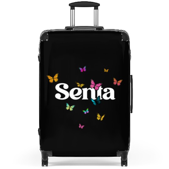 SENTA - beautiful girl name with cute butterflies Suitcases