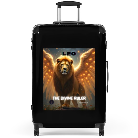 Leo the Divine Ruler with Angel Wings Suitcases