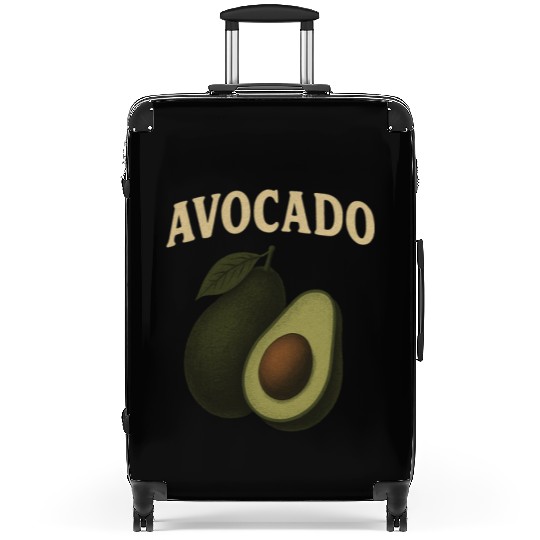 Avocado Botanical Illustration Suitcases
