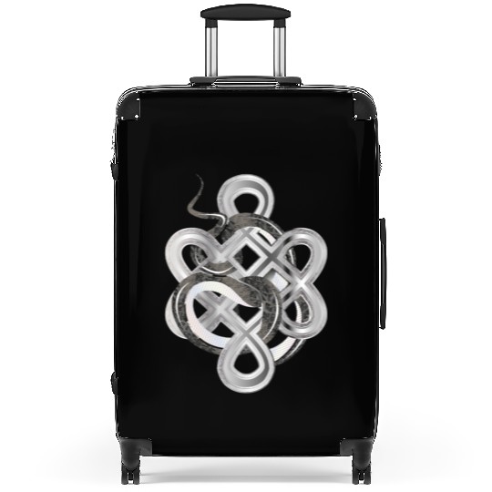 Silver Snake Knot – Mystical & Elegant Suitcases