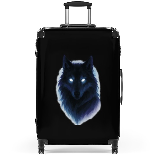 Enigmatic Howling Wolf Design Suitcases