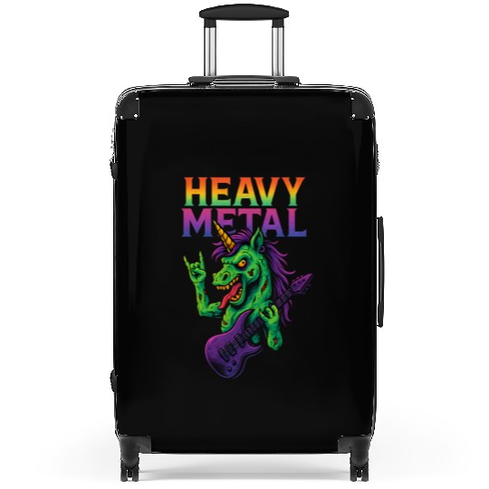Heavy Metal Zombie Unicorn Suitcases