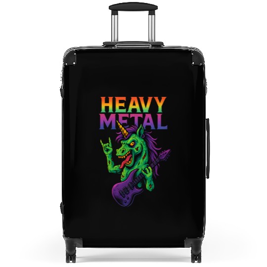 Heavy Metal Zombie Unicorn Suitcases