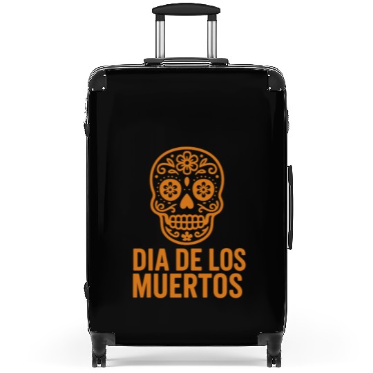 Vibrant Day of the Dead Skull Design Suitcases