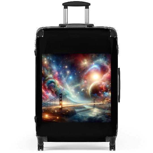 Galactic Bridge to the Universe Space Dream Planet Suitcases