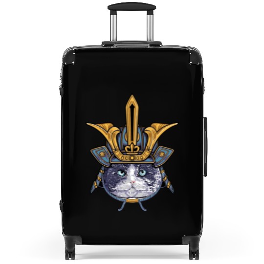 Samurai Cat Warrior Suitcases
