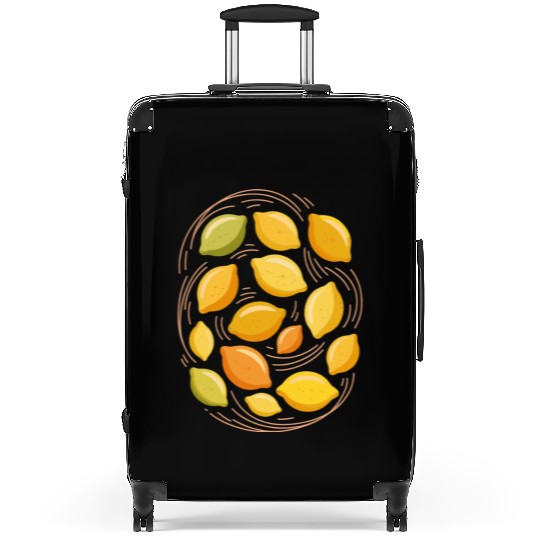 Lemon Pattern for Citrus Lovers Suitcases