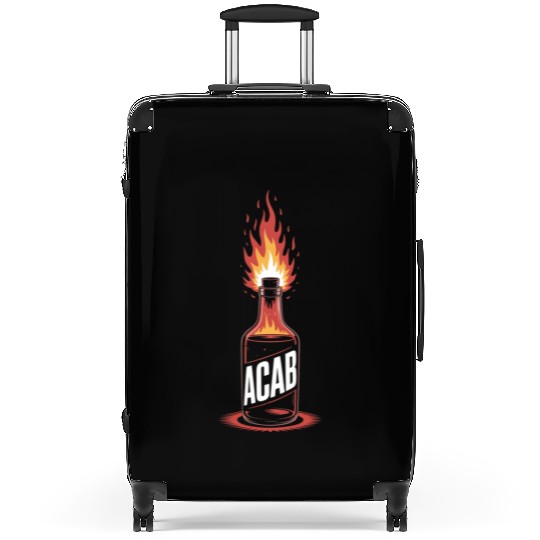 Fiery ACAB Bottle Illustration Suitcases