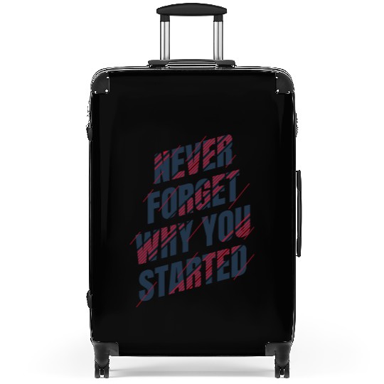 Motivational Typography Design for Growth gym Suitcases