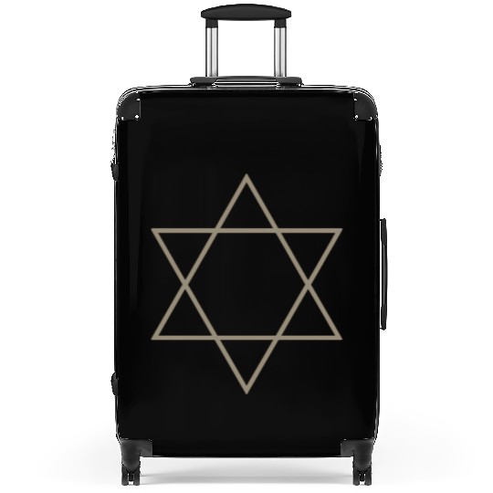 Minimalist Star of David Design Suitcases