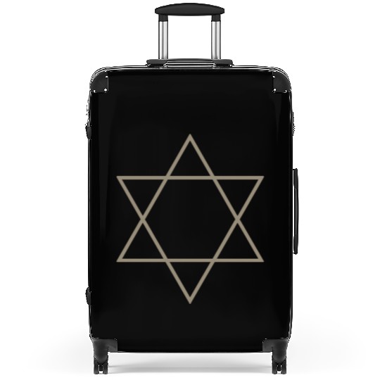 Minimalist Star of David Design Suitcases