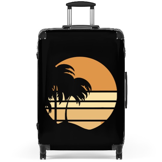 Sunset Palm Silhouette Design Suitcases