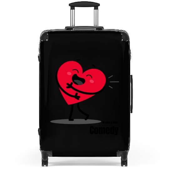 Joyful Heart Embrace Illustration Suitcases