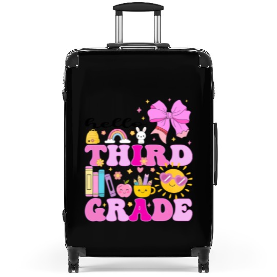 Hello Third Grade, Preppy Back to School Suitcases