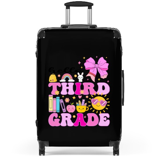 Hello Third Grade, Preppy Back to School Suitcases