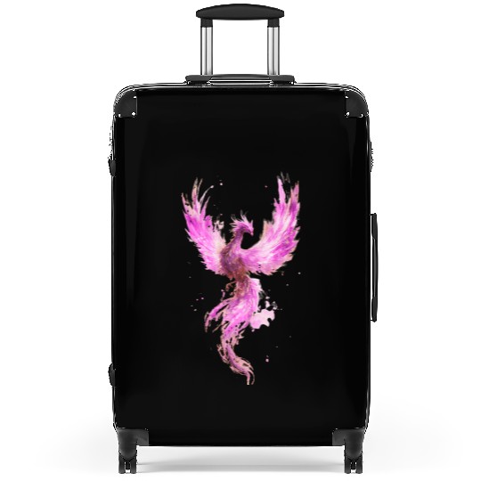 Celestial Phoenix Watercolor Illustration Suitcases