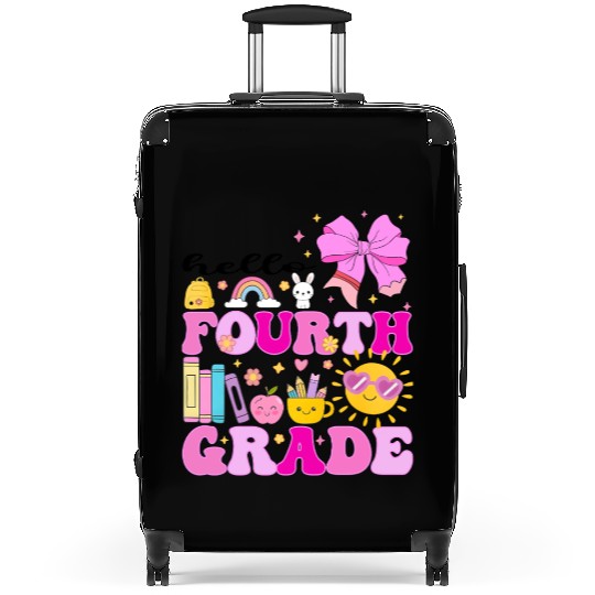Hello Fourth Grade, Preppy Back to School Suitcases