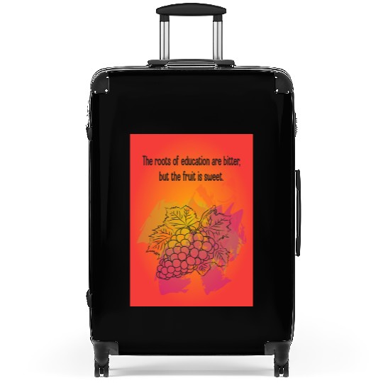 Education and Fruit Illustration Suitcases