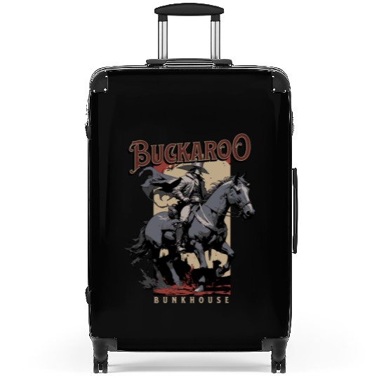 Buckaroo Bunkerhouse Western Illustration Suitcases