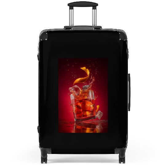 Splashing Negroni Cocktail Suitcases