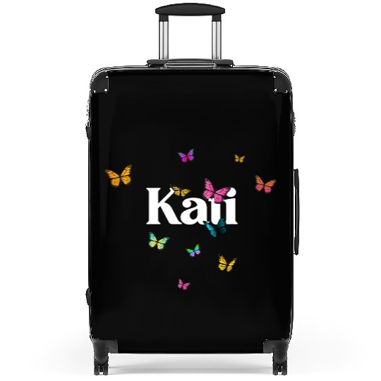 KATI - beautiful girl name with cute butterflies Suitcases